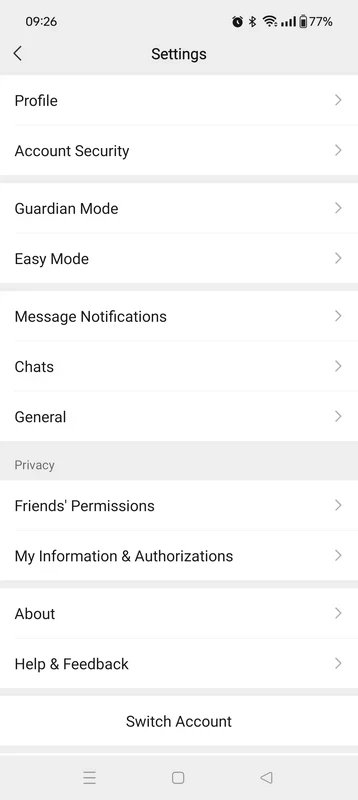 WeChat — zrzut ekranu 2